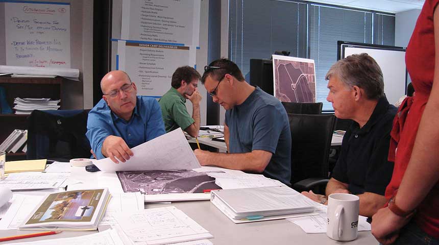 people at a table working