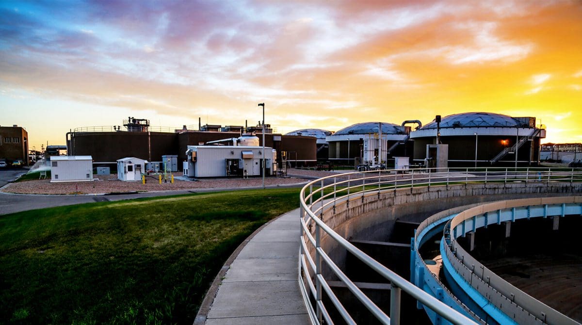 sunset at South Platte renew gas recovery facility