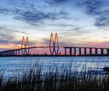 Bridge in Houston at sunset