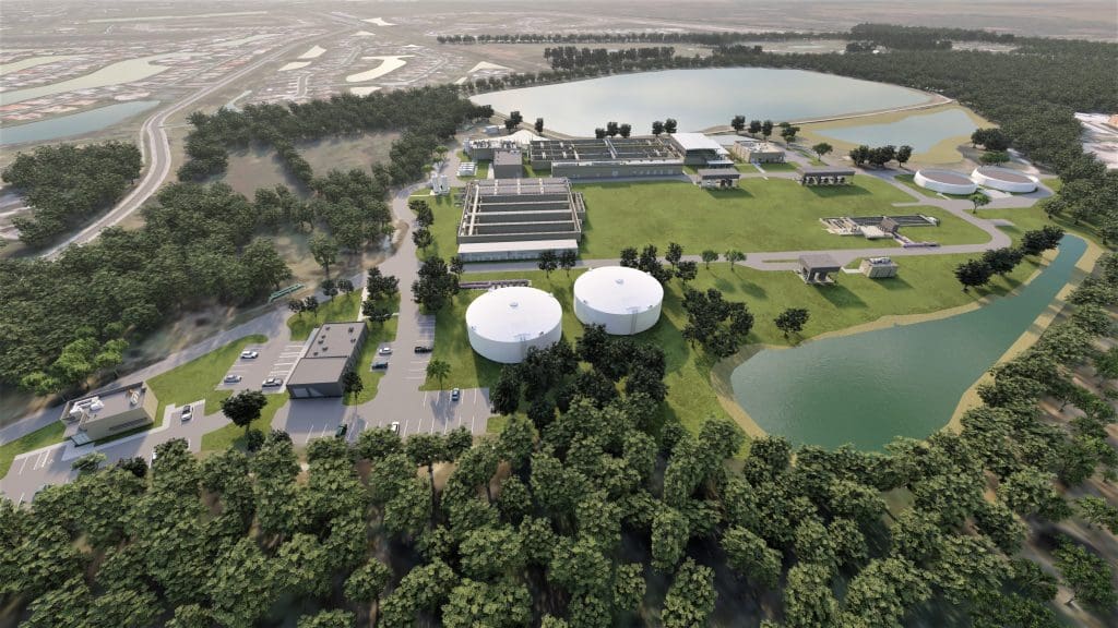 Arial view of Sarasota County's Bee Ridge Water Reclamation Facility