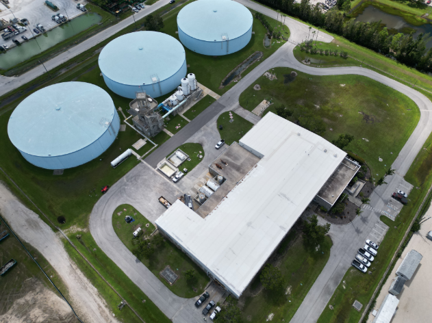 Aerial photo of the Fort Myers Water Treatment Plant