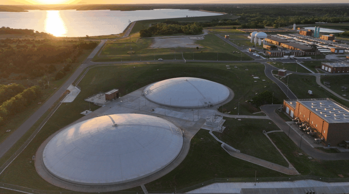 Photo of Oklahoma City Draper Water Treatment Plant representing the storage improvements done by Carollo Engineers