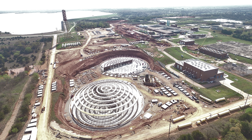Photo of Oklahoma City Draper Water Treatment Plant representing the storage improvements done by Carollo Engineers