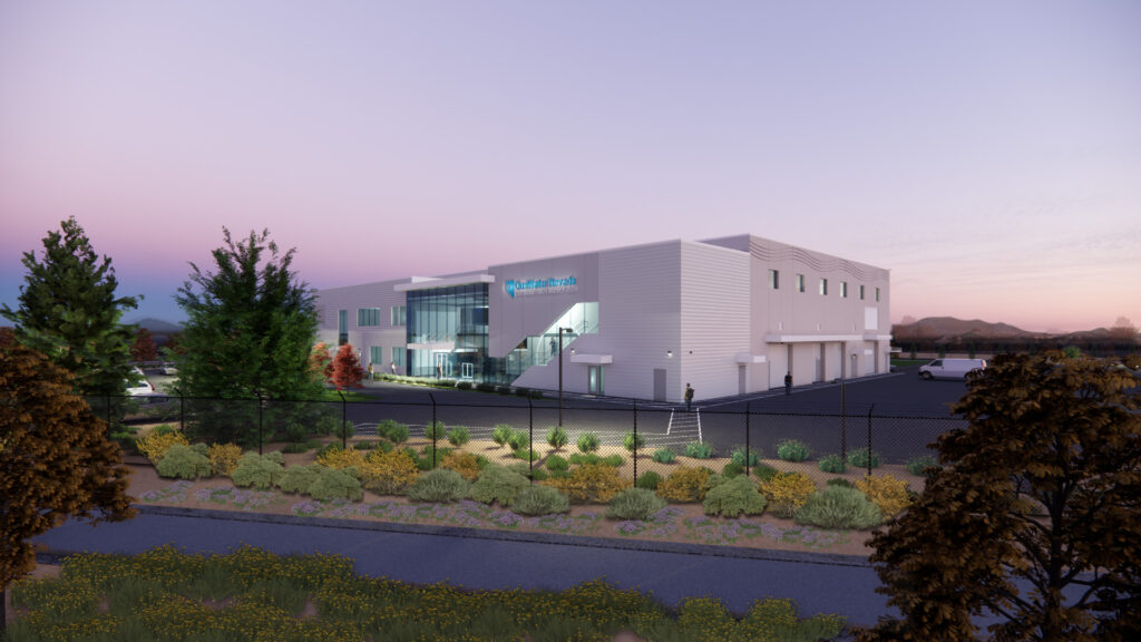 rendering of the advanced purified water facility in Reno, Nevada, a collaboration of Truckee Meadows Water Authority and Carollo Engineers.