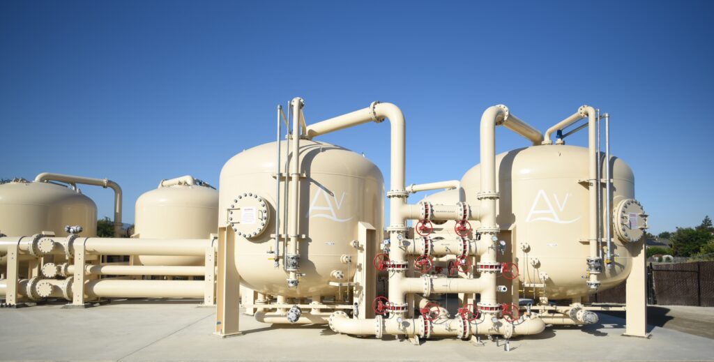 Photo of the Stoneridge PFAS Treatment Plant from the Zone 7 Water Agency that won a 2026 Engineering Excellence Award