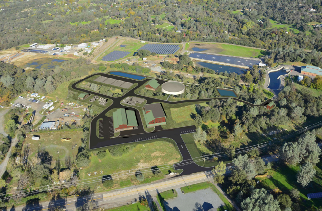 rendering of the arial view of Ophir water treatment plant that Carollo Engineers will do Construction and SCADA design for.