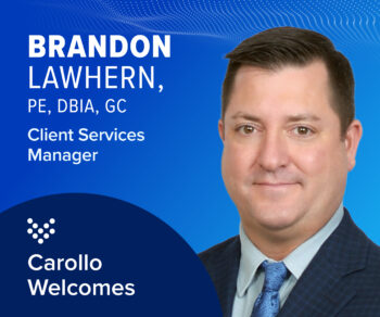 headshot of design-build and collaborative delivery expert Brandon Lawhern who joined Carollo as a Client Services Manager
