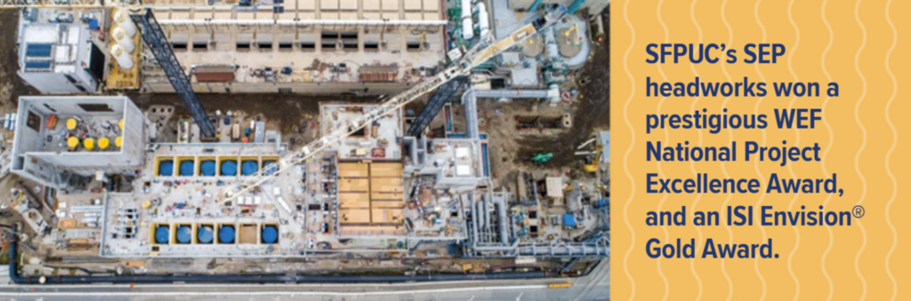 photo of SFPUC's SEP headworks, San Francisco's largest water treatment plant