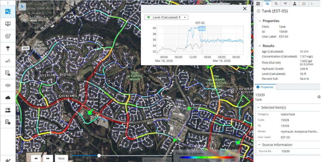 Map of San Jacinto showing innovative digital solutions in use