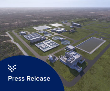ariel rendering of the new Bob Derrington Water Reclamation Plant in Odessa Texas designed by Carollo Engineers