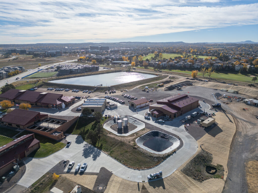 Arial rendering of Highland Ranch Water's new Joseph Blake Water Treatment Plant upgrades completed by Carollo Engineers