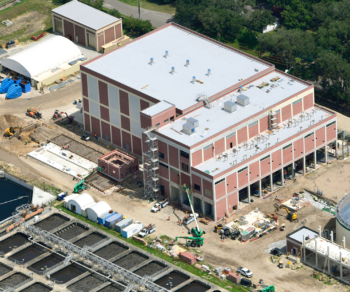 Arial photo of the Buckman Water Reclamation Facility, representing Carollo's biosolids conversion project