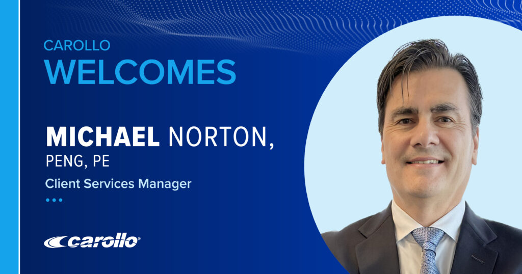 headshot of Michael Norton, Candian water expert and Carollo's new Client Service Manager in Vancouver, BC