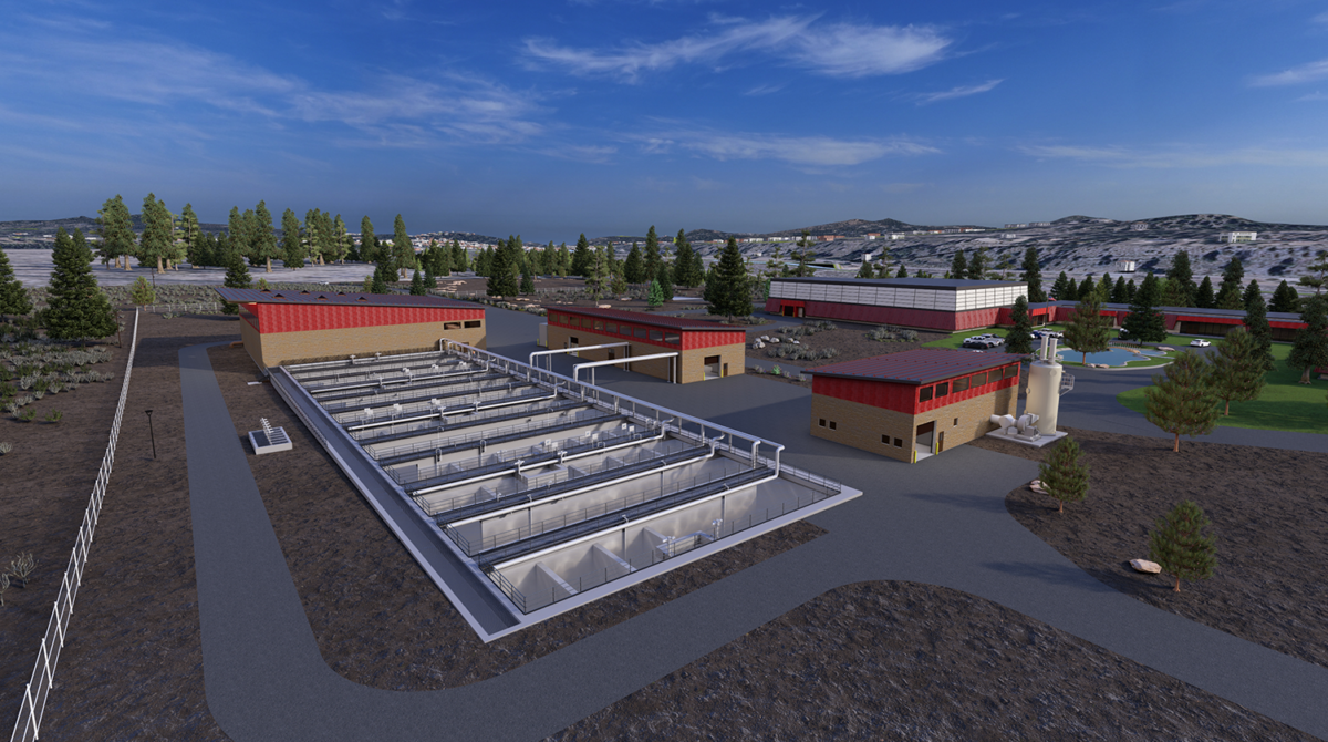 Rendering of the Tahoe-Truckee Sanitation Agency's water reclamation plant