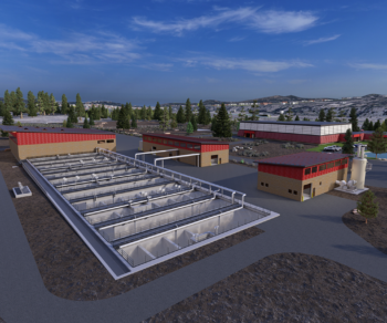 Rendering of the Tahoe-Truckee Sanitation Agency's water reclamation plant